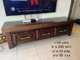 TV Bench wStorage מזנון מעץ מלא עם שתי מ