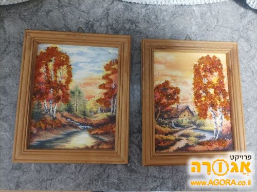 2 תמונות נוף 15x18 ס"מ