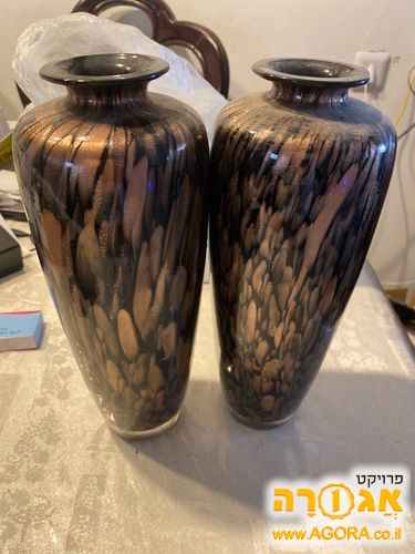 2 אגרטלי זכוכית