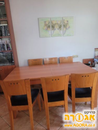 שולחן אוכל +6 כיסאות