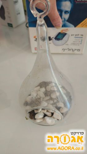 כוס זכוכית לעציץ קטן