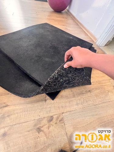 אריח גומי מקצועי מטר על מטר, עובי 2 ס"מ