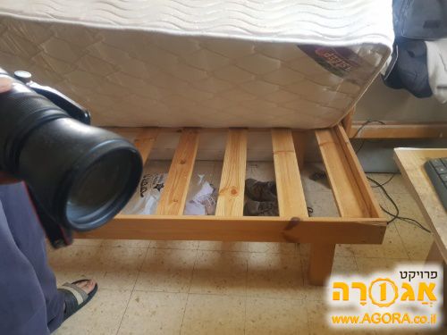 בסיס מיטת יחיד מעץ