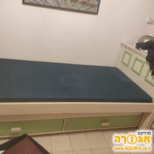 מיטת ילדים (נפתח ל2 מיטות) ארגזים מזרנים