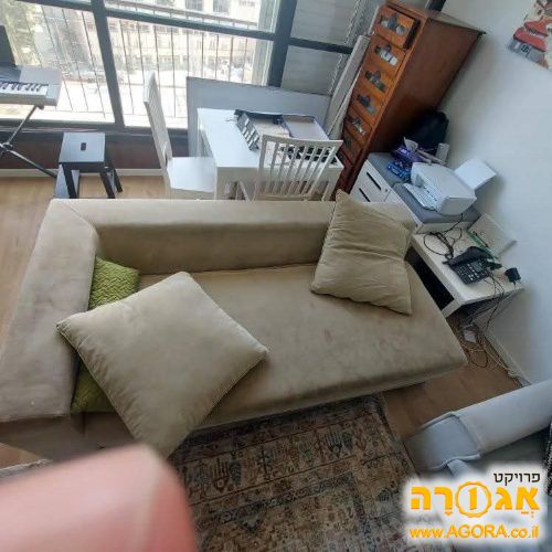 ספה ושזלון (שזלונג) בצבע זית