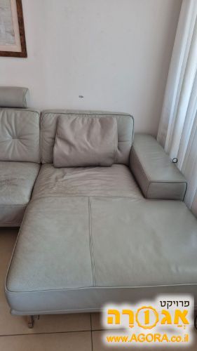 ספת עור עם שזלונג