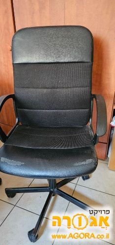 כסא משרדי מסתובב למנהלים (שחור + גבוה)
