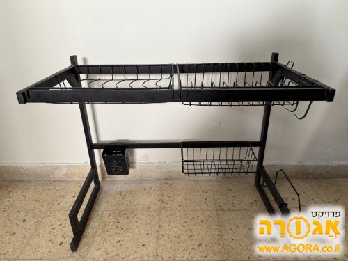 מתקן לייבוש כלים מעל הכיור - שחור