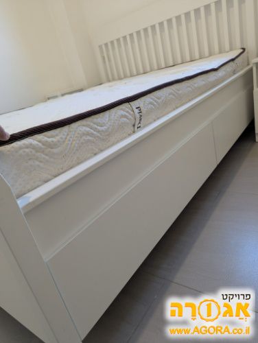 מיטה איקאה idanas עם מגירות אחסון ומזרן