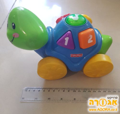 צב צעצוע לפעוט ללימוד מספרים 1-4 בעברית