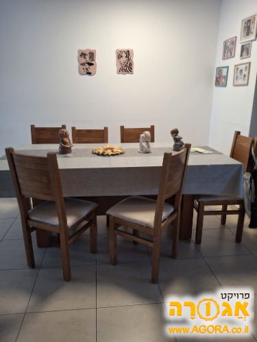 פינת אוכל שולחן + 8 כיסאות