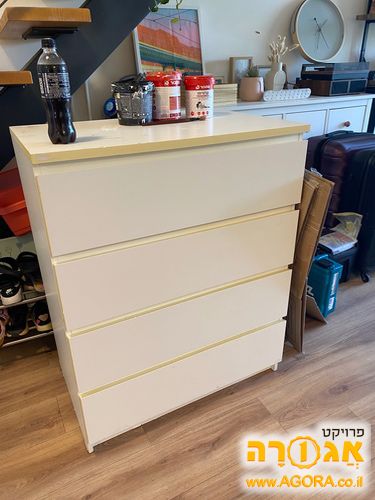 שידת מגירות איקאה בצבע לבן