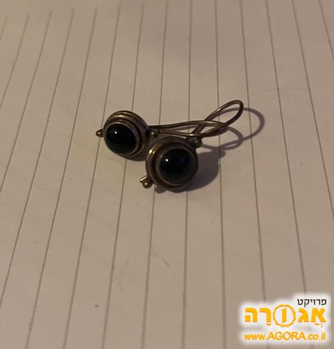 עגילי כסף עם אוניקס
