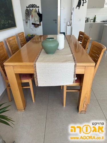 שולחן פינת אוכל ו6 כיסאות