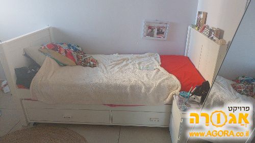מיטת קומותיים 90×2.00 עם מיטת חבר ומזרונ