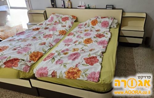 מיטה יהודית+מזרונים+שידות+ראש מיטה
