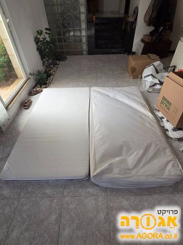2 מיטות ילדים (גדולים, 190 ס"מ) +מזרונים