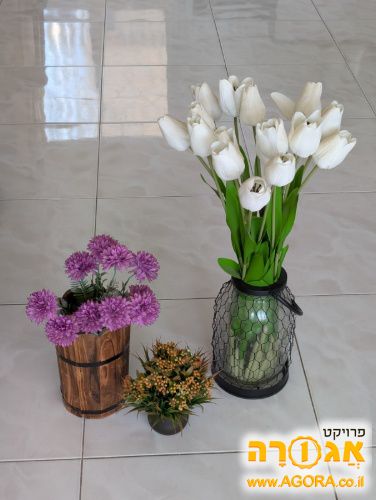 ערכת פרחים סינטטיים לקישוט