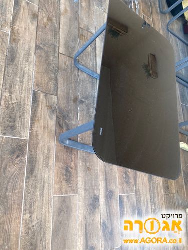 שולחן חוץ אלומיניום וזכוכית