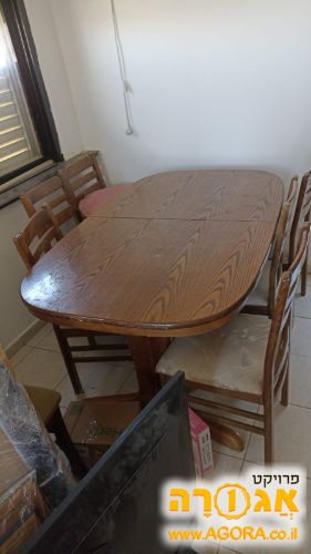 שולחן אוכל + 6 כסאות