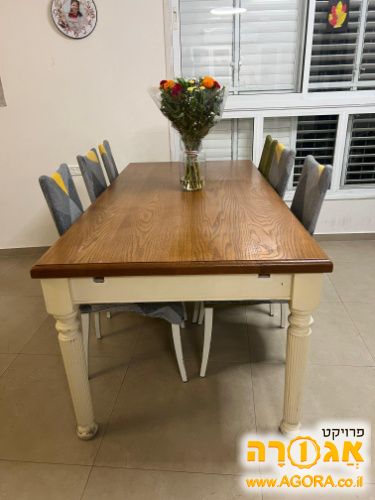 שולחן סלון + 6 כיסאות