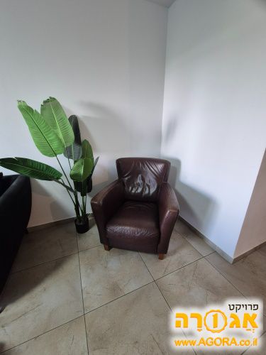 2 כורסאות עור מצב חדש