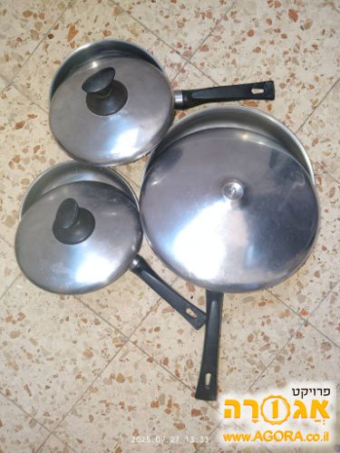 שלוש מחבתות סולתם מקוריות תוצרת ישראל