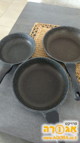 סט 3 מחבתות סולתם בגדלים שונים