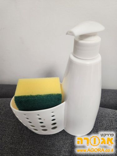 מתקן לסבון כלים+ ספוג חדש לגמרי