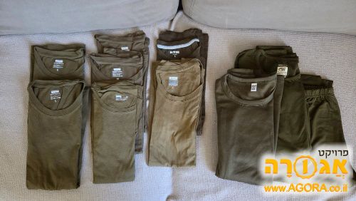 חולצות חאקי + גרביים + ביגוד טרמי לחייל