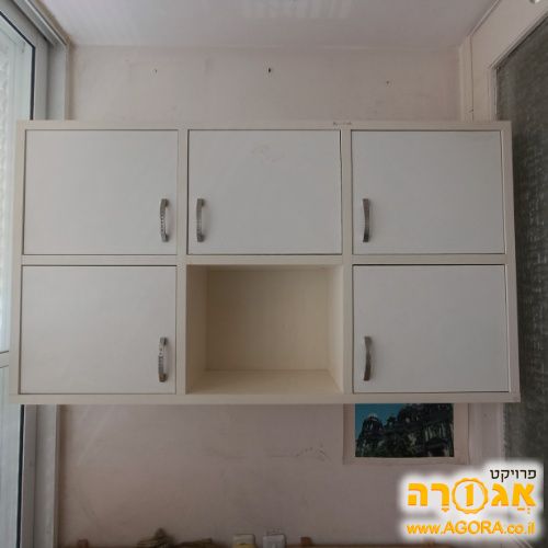 ארון לבן 5 דלתות 6 תאים