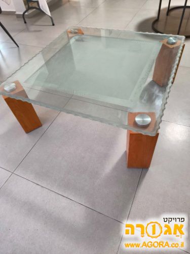 שולחן זכוכית מחוסמת לסלון 107/107