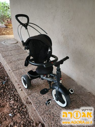 תלת אופן לילדים עם מוט ללא גגון