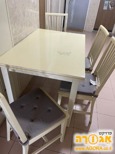 פינת אוכל שולחן נפתח ו 4 כסאות