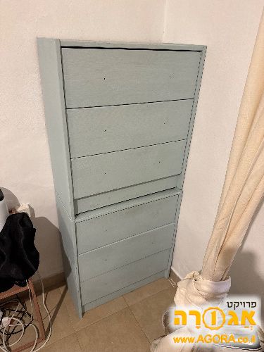 שידות מגירות איקאה צבועות בטורקיז