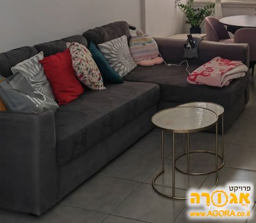 ספה+ארגז מצעים וספה מתרוממת להשלמת מיטה
