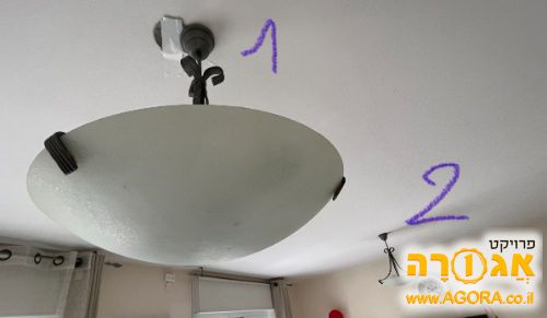 זוג גופי תאורה/נברשות לסלון