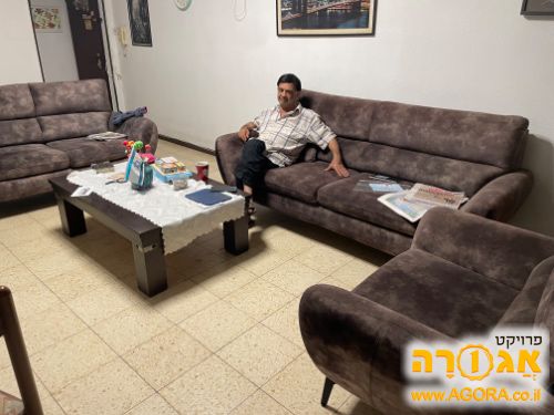 רהוט לסלון 1+2+3במצב כמעט חדש