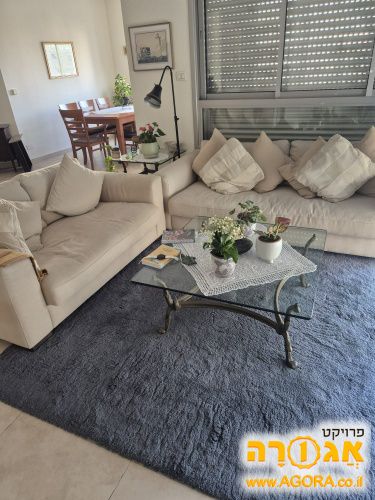 שולחן קפה לסלון עם פלטת זכוכית
