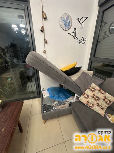 ספה נפתחת למיטה+ארגז אחסון