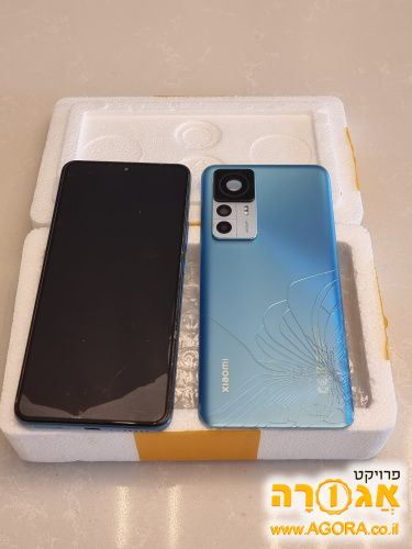 מסך מקורי Xiaomi 12t proתקין זכוכית סדוק