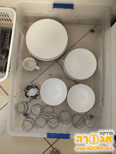 סט צלחות קערות פורצן לבן נעמן