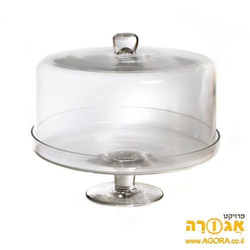 כלי לעוגה עם רגל וכיסוי