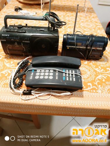 מקלטי רדיו/טייפ+טלפון