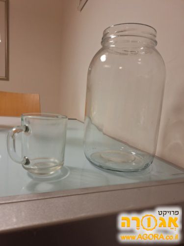 צנצנת שקופה 3 ליטר ללא מכסה