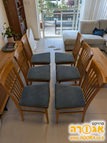 6 כסאות פינת אוכל