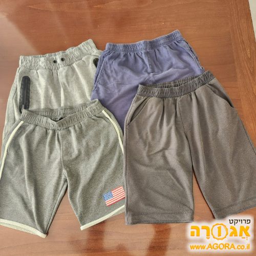 מכנסי ספורט קצרים מבד לנער