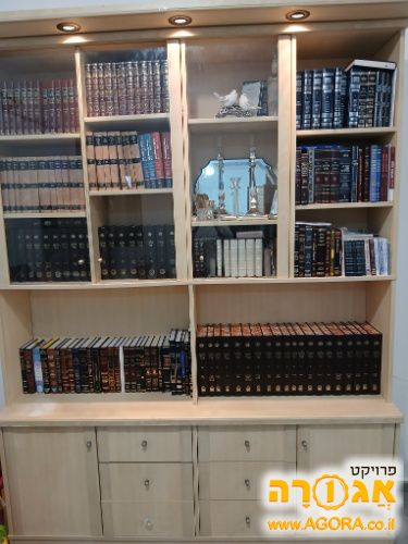 ארון ספרים עם דלתות
