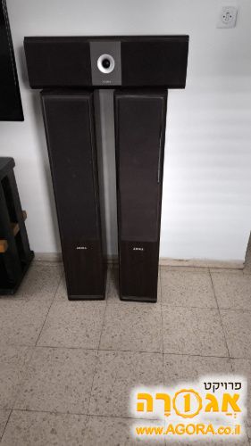 זוג רמקולים רצפתיים + סנטר
