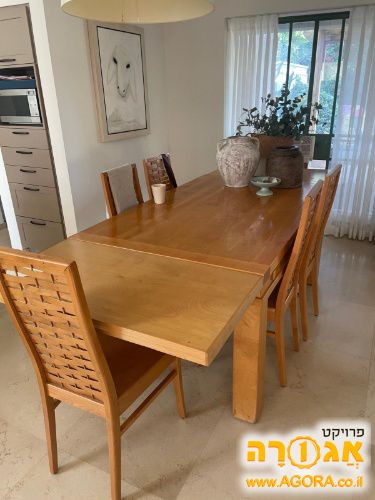 שולחן אוכל נפתח גודל 100/160